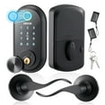 thumbnail image 1 of VEVOR Fingerprint Door Lock Set, Electronic Biometric Deadbolt Keyless Entry Door Lock with Handle, Touchscreen, Auto Locking, One-Time Code, 1 of 9