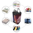 thumbnail image 3 of DouZhe 50L Rectangular Laundry Basket, Ice Fire Guitar Skull Prints Waterproof Foldable Laundry Hamper with Aluminum Handles, 3 of 6