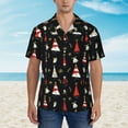 thumbnail image 2 of Balery Christmas Tree and Gold Socks Camisas hawaianas de manga corta para hombre, camisas playeras de corte holgado, camisas de vacaciones con botones,Small, 2 of 7