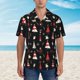 thumbnail image 2 of Fotbe Christmas Tree and Gold Socks Camisa Hawaiana para Hombre Unisex – Camisa Casual de Verano con Botones de Manga Corta de Algodón y Lino,Small, 2 of 7