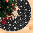 thumbnail image 5 of Coolnut 35.4" White Stars Christmas Tree Skirt, Soft Christmas Tree Mat Merry Xmas Tree Skirt Ornaments for Indoor Outdoor Farmhouse Holiday Party Decoration, 5 of 6