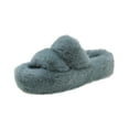 thumbnail image 3 of Women Fuzzy Slippers Winter Slippers Fashion Anti Slip Comfortable Soft Plush House Shoes Open Toe Slide Slippers for Indoor Outdoor Bedroom 39, 3 of 8
