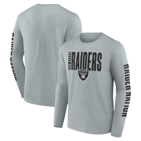 Men's Fanatics Gray Las Vegas Raiders Vision Long Sleeve T-Shirt