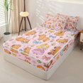 thumbnail image 2 of Homewish Kid Cute Capybara Zipper Twin Comforter Sets with Fitted Sheet and 2 Pillowcases, Bow Princess Fairy Zipper Bedding Set, Pink Reversible, 4-Piece, 2 of 6