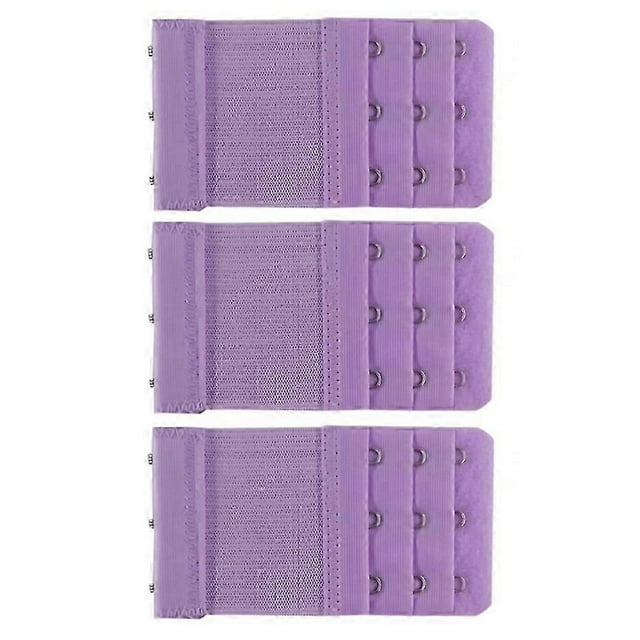 3Pcs 5.6x9.7cm Women 3-Hook 3 Rows Spacing Bra Extender Extension Hooks Strap