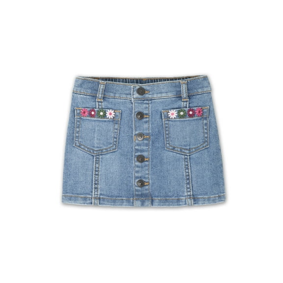Wonder Nation Toddler Girl Denim Skirt, Sizes 12 Months - 5T