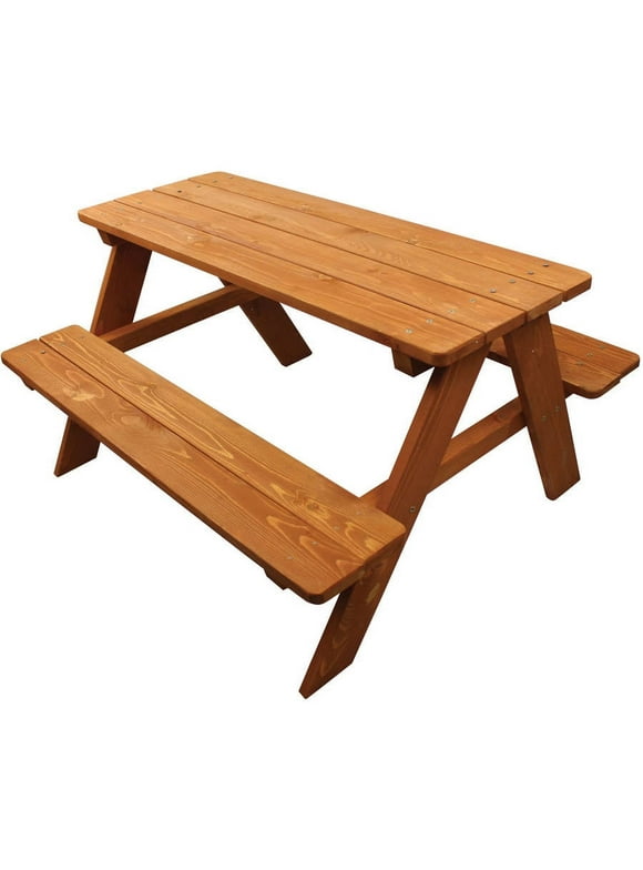 Homeware Kids Wooden Picnic Table - Recommended for Children Ages 3 Years and up Size: 35.0"x30.5"x20.0"