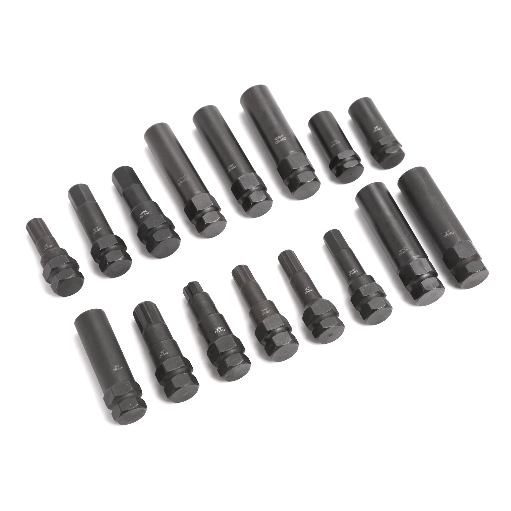 WINMAX AUTOMOTIVE TOOLS Black Locking Lug Nut Master Key Set Spline Star /Hex Style /Thin Wall / Long Lug Key