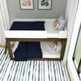 thumbnail image 6 of Max & Lily Solid Wood Bunk Bed, Mid-Century Modern Twin over Twin Bunk Beds for Kids, 6 of 9