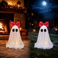 thumbnail image 7 of Tuvgenk Red Halloween Ghost Ornament, 20.08 Inch Weatherproof Outdoor Ghost Decor, Freestanding Halloween Yard Decoration for Lawn Porch, 7 of 7