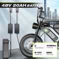 thumbnail image 4 of 750 Rated Electric Bike, 48V 20Ah &28MPH & 65Miles Range, 16''x4'' Fat Tire Mountain Ebike, Removable Battery, Rear Rack, Adult Electric Bicycle,Ages14+ UL2849, 4 of 11