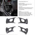 thumbnail image 4 of 4PCS Carbon Fiber Steering Wheel Button Trim Sticker Inner Decoration Frame Covers Kit for Envoy Bravada 2002 to 2009 With Keyhole, 4 of 5
