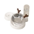 thumbnail image 4 of Juego de cuencos de comida y agua para gatos, cuencos s con botella de agua, cuencos desmontables e inclinados para perros pequeños, gatos y Astas marrones, 4 of 8