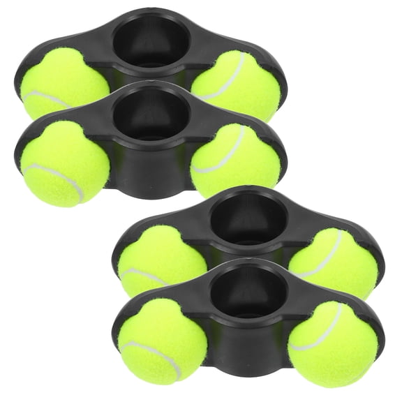 HONMEET 4-Pack Bike Trainer Stability Pads with Cushioned Shock Absorbers for Indoor Stationary Cycling, Black