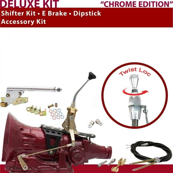 American Shifter C6 Shifter Kit 8 in. E Brake Cable Clevis Dipstick for D579A
