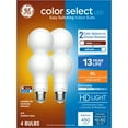 thumbnail image 3 of (2 pack) GE Color Select LED Light Bulbs, 40 Watts, A19 Bulbs, Medium Base, 4pk, 3 of 9