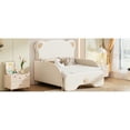 thumbnail image 5 of Twin Xl Bed In Beige With Foldable Feature And Bear Headboard Stretchy For Bedroom, 5 of 7