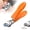 Orange, variant on Diagonal Nail Clippers for Thick Nails, Large Opening Toenail Clippers with Catcher, Stainless Steel Sharp Nail Cutter with Non-Slip Handle for Seniors, Men, Adults,Black