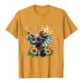 thumbnail image 6 of GEWSEY Sunflower Shirts for Women Funny Tshirts Graphic Tees Patriotic Shirts Cute Summer Athletic Tops Casual Women's Clothing (Gold, L), 6 of 6