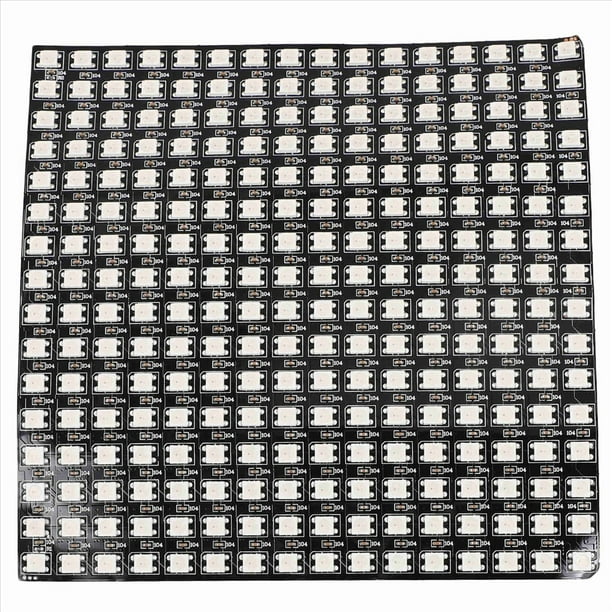 Panel de Matriz LED RGB WS2812 Direccionable Individualmente y Flexible para Pantalla de Video, CC 5 V (16 X 16)