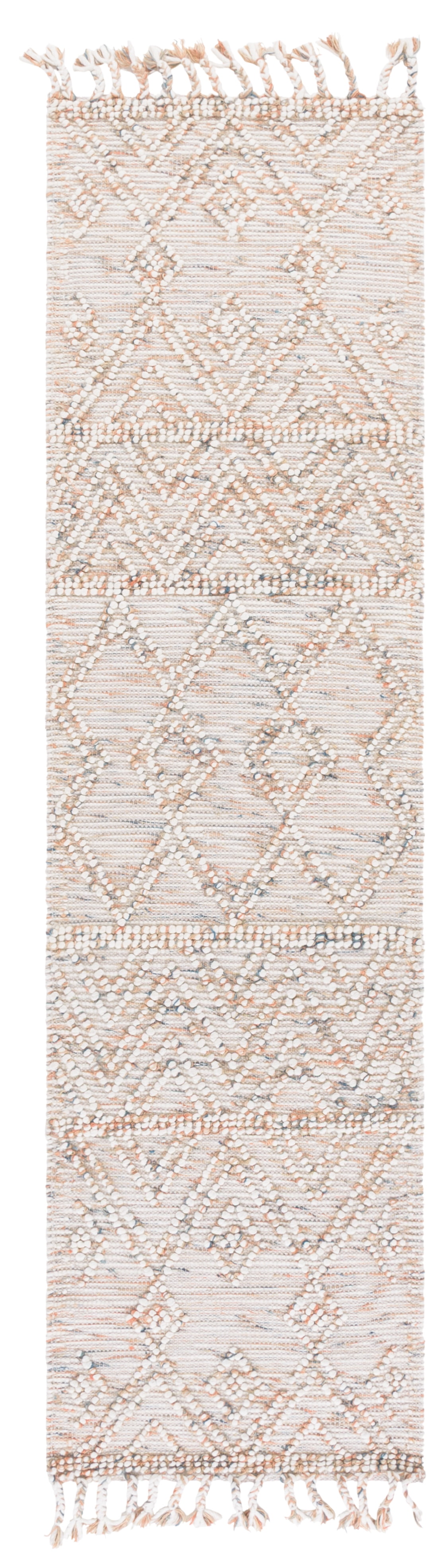 Safavieh Natura Antilla Diamond Runner Rug, Ivory/Blue, 2'3" x 9'