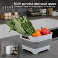 thumbnail image 4 of 2.9 Gal(11L) Collapsible Wash Basin with Drain Plug, Space Saving Multiuse Foldable Sink Tub,Dishpan,RV camping sink,Vegetable Washing basin,Ice Beverage Tubs,Laundry & Kitchen Use, 4 of 6
