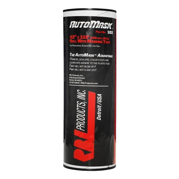 Automask Película para Enmascarar Pintura RBL AutoMask 109 cm x 35 m Impermeable ...