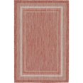 thumbnail image 1 of Unique Loom Tapis de Sol en Plein Air 4' x 6' Rectangle Rouille Rouge/beige, 1 of 2