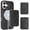 Black, variant on For iPhone 16 Case with Credit Card Holder,for iPhone 16 Premium Leather Phone Case Removable Wallet Compatible with MagSafe,Wallet Detachable 2-in-1 Women Men,Brown