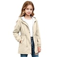 thumbnail image 3 of Edvintorg Girls Rain Jacket Long Sleeve Hooded Zip up Waterproof Rain Coat with Pocket Teens Clothes Size 5-16, 3 of 8