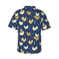 thumbnail image 3 of Goofa Funny Chicken Hawaiian Shirt for Men, Unisex Summer Beach Casual Short Sleeve Button Down Shirts,Aloha Tropical Floral print shirt-X-Large, 3 of 9