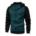 thumbnail image 4 of HGIEYS Men's Full-Zip Hoodie Sweatshirt Jackets Contrast Hoodies Lightweight Sweatshirt Color Block Jacket Coats, 4 of 4