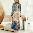 thumbnail image 4 of Women's Slim Dresses A-Line Dress Long Style Elegant Atmospheric 3D Print Casual Loose Long Sleeve Dress Autumn Winter Women's Dresses Trend 2025 Pink M, 4 of 6