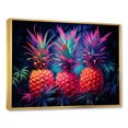 thumbnail image 2 of Designart "Nectar From A Neon Pineapple II" Pineapples Floater Framed Wall Art Living Room, 2 of 5