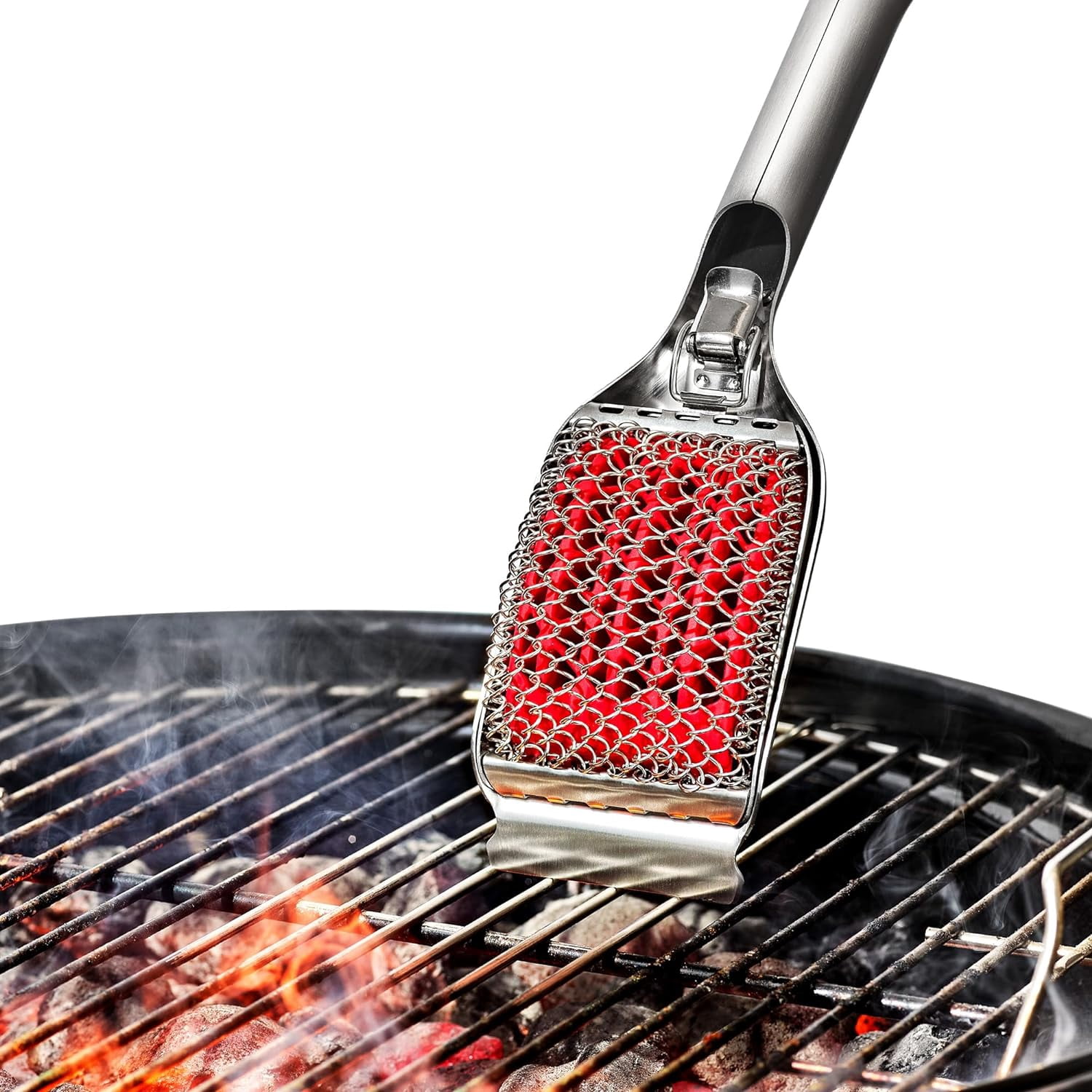 Replaceable Head Coiled Grill Brush Bristle-Free for Grilling