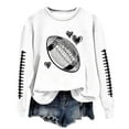 thumbnail image 5 of Football Sweatshirt for Women Crew Neck Long Sleeve Graphic Printed Pullover Shirt Lightweight Casual Loose Fit Fashion Tops 2025, 5 of 5