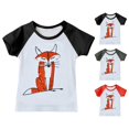 thumbnail image 2 of Gibobby blusas aesthetic Camiseta de manga corta con cuello redondo para niños y niñas a juego con estampado de animales de dibujos animados de verano a la moda(Gris, 3-4 Años), 2 of 5