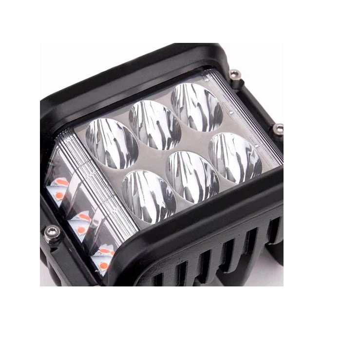 Foco Led Auto Spot Bicolor 36W 4X4 Estrobo Blanco + Rojo