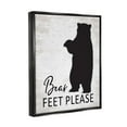 thumbnail image 4 of Stupell Industries Bear Feet Remove Shoes Cabin Entrance Sign Graphic Art Metallic Gold Floating Framed Canvas Print Wall Art, Design by Lettered and Lined, 4 of 5