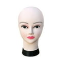thumbnail image 1 of Cabeza de maniquí femenino, soporte para pelucas de cosmetología, belleza ligera, modelo de exhibición de peluca profesional, cabeza de maniquí de PVC Rosa, 1 of 8