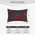 thumbnail image 6 of Balery Red Ladybugs On Dark Background Pillow Covers,Bed Pilowcases,Reversible Plush Throw Pillow Covers End Pillow Encasement,Pillow Case - 20"X30", 6 of 9