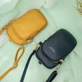 thumbnail image 3 of Lubelski Women Solid Color Multi Pocket Faux Leather Crossbody Shoulder Bag Phone Purse, 3 of 7