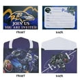 thumbnail image 4 of Set of 16 Black Ravens birthday party invitations with matching envelopes and stickers, Baltimore themed football game invitations, can also be used for collection and party decorations, 4 of 7