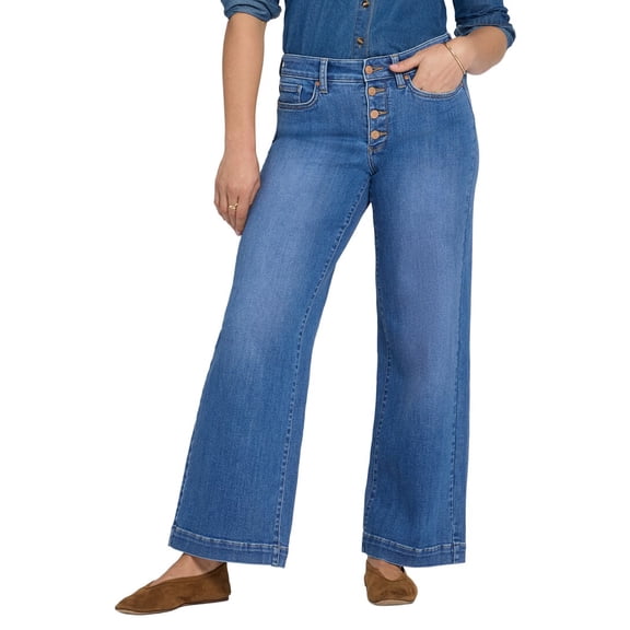 NYDJ womens Teresa Blue Paradise Wide Leg Jean, 10