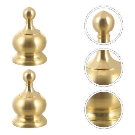 ORDDIART 2Pcs Brass Lamp Finial for Table Light Living Room Decorative Touch
