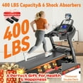 thumbnail image 3 of Famistar 5.1HP Folding Treadmill for Home with 20% Auto Incline, 300-400 LB Capacity, Portable Foldable Treadmill, FREE APP Control, Adjustable Tablet Holder,12MPH Speed,71 Programs,Knee Straps Gift, 3 of 13