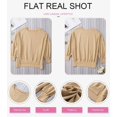 thumbnail image 4 of Sweat-shirts pour Femmes Col Rond Chute Légère Couleur Unie 2023 Mode Chaud Coupe Oversize Sweat-Shirts, 4 of 6