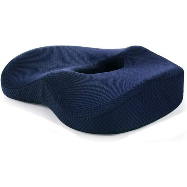 Cojín ortopédico para asiento de espuma viscoelástica para hemorroides, cojín para coxis, coche, hogar, oficina, Gamer en silla de ruedas, cojín para asiento Lumbar, dolor de espalda JAMW Sencillez