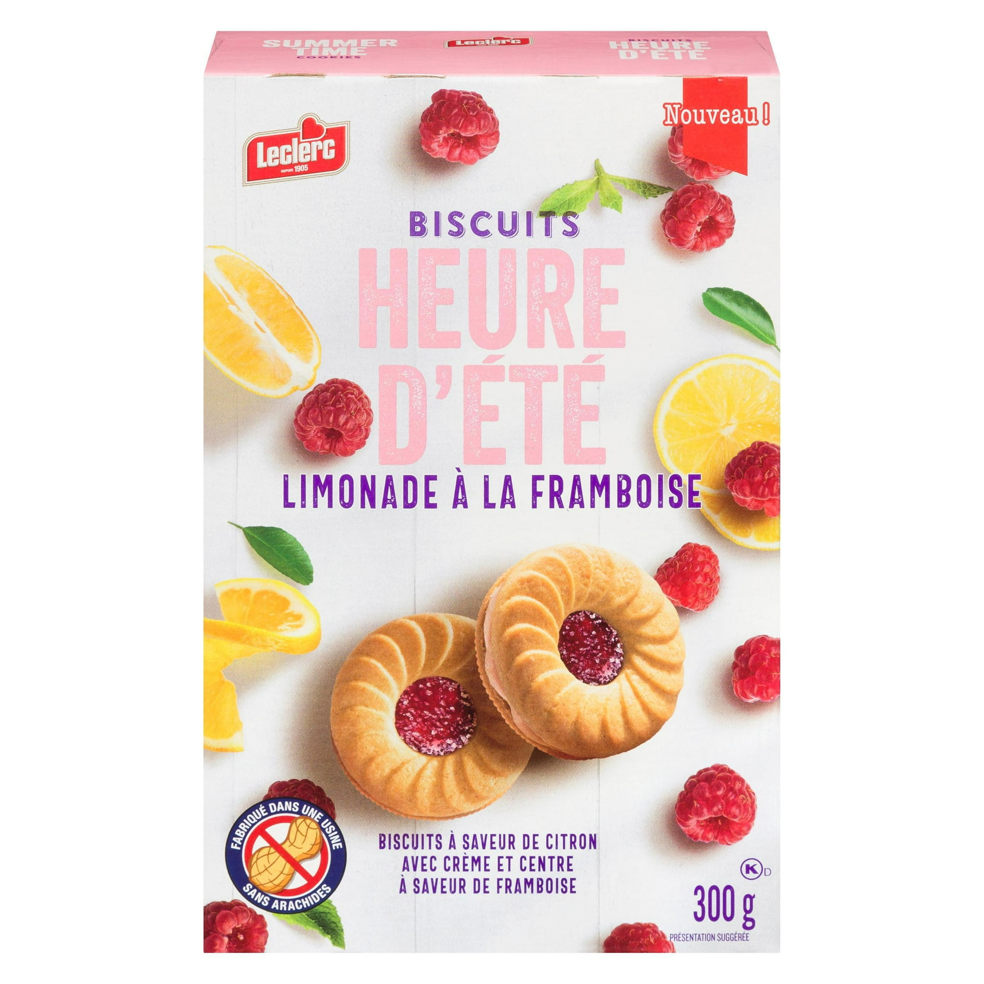 Heure D'ete Limonade a la Framboise Biscuits Leclerc