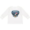 thumbnail image 3 of Inktastic America with Eagle Shield and Banner Boys or Girls Long Sleeve Toddler T-Shirt, 3 of 5